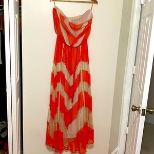 Arden B size Large strapless lace long dress.